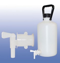 Ballonflasche, Enghals, HDPE, mit Zapfhahn LLG-Labware