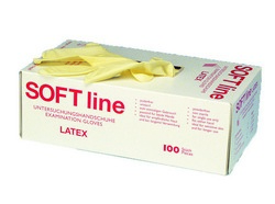 SOFT line Latex Einmalhandschuhe puderfrei