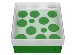Kryoboxen - Boxen für 10 Röhrchen bis D = 30 mm und 2 bis D = 17 mm GLW