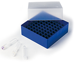 Kryoboxen - Boxen für 81 Röhrchen bis D = 12.5 mm B80 GLW