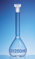 Volumetric flasks, BLAUBRAND®, class A, Boro 3.3, DE-M, USP Brand