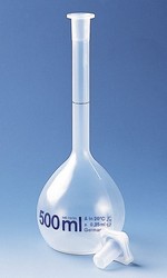 Volumetric flasks, PMP, class A, with PP stopper Brand