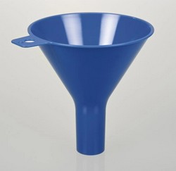 Blue disposable powder funnels Bürkle