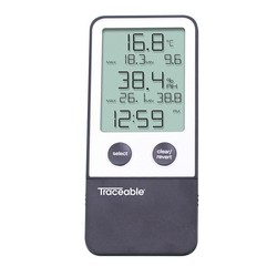 Thermohygrometer with Clock Traceable®