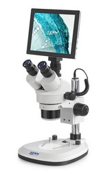 Set stereo microscope: stereo zoom microscope OZL 466 + microscope camera adapter + tablet microscope camera core