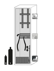 Sicherheitsschränke für Druckgasflaschen G-Line G-Ultimate-90 Asecos®