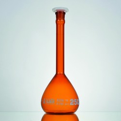 Volumetric flasks, borosilicate glass 3.3, class A, amber glass LLG-Labware