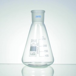 Erlenmeyer flasks with standard ground joint, borosilicate glass 3.3 LLG-Labware