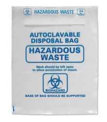 Autoclavable Bags, PP, with Biohazard printing LLG-Labware