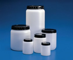 Cylindrical jars with ribbed cap, HDPE Kartell