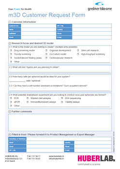 Greiner Bio–One – Request Form m3D