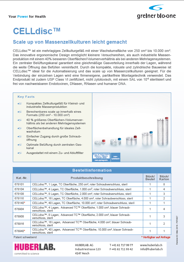 Greiner Bio-One - Flyer CELLdisc