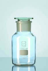 Wide mouth bottles with standard ground joint and glass stopper DURAN