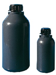 Enghalsflasche aus LDPE grau