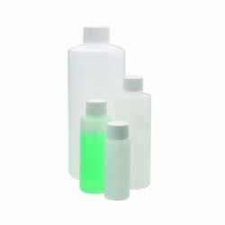 Zylindrische Rundflasche, HDPE, natur Wheaton