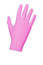 Unigloves PINK PEARL Nitrile gloves, pink, powder free, M 7-8