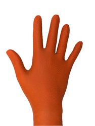 Nitrile gloves PRO.TECT orange UNIGLOVES®