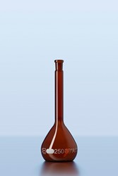 Volumetric flasks, amber, class A, ISO-compliant with individual certificate DURAN®