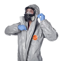 Hooded protective coveralls <em class="search-results-highlight">Tychem®</em> 6000 F Plus DuPont™