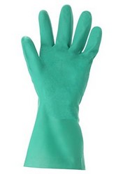 Gloves Solvex green, with lining of cotton velour Ansell