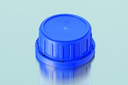 Tamper-evident screw cap from PP blue Duran