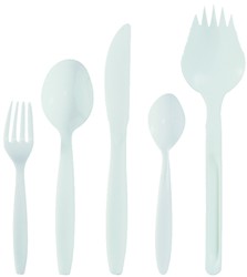 Disposable cutlery white PS