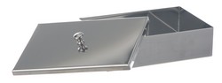 Instrument trays of stainless steel with cover