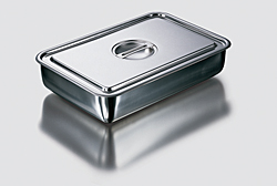 Instruments trays of stainless steel handle and lid