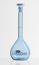 Volumetric flasks, PUR Plastic coated BLAUBRAND® PURprotect, class A