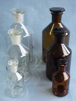 Narrow neck reagent bottles from AR glass