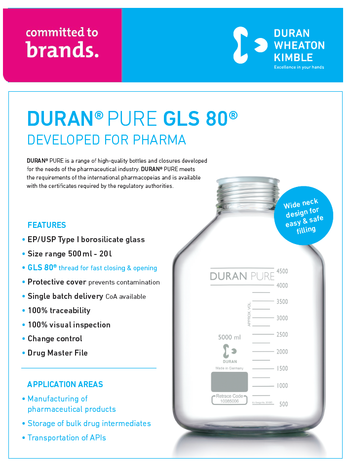 Product flyer Duran Pure GLS 80